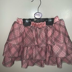 Pink and black elastic tiered skirt Size 2T